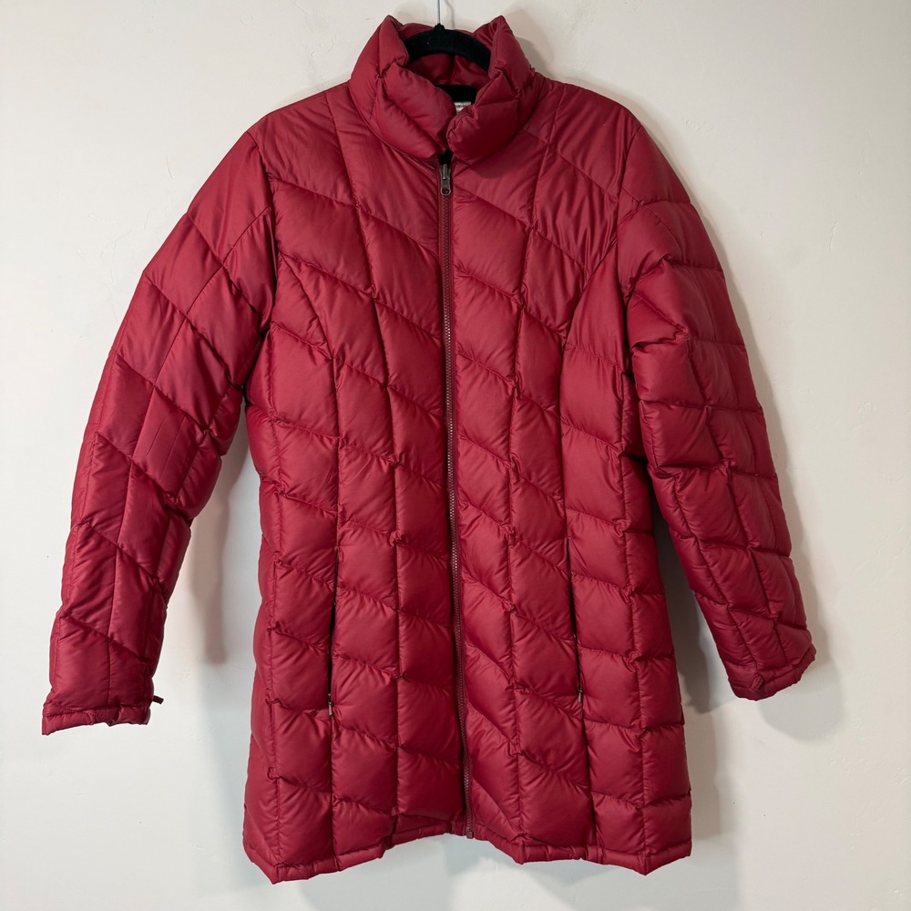Patagonia Womens Down Parka XL Red Quilted Puffer Jacket 28405
